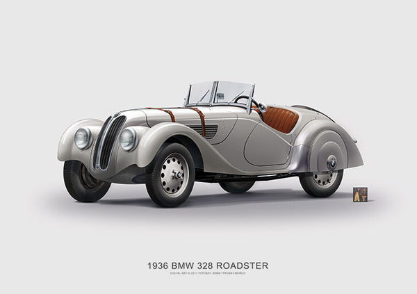 BMW 328 Roadster 1936 / Fine art print