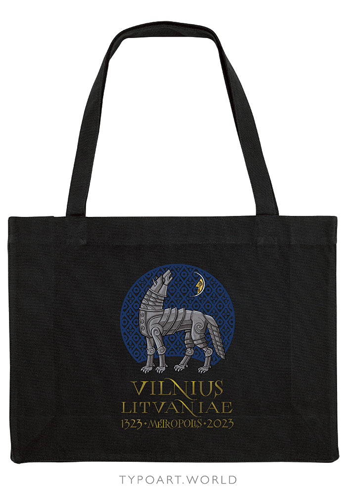 shopping bag  iron wolf moon TYPOART
