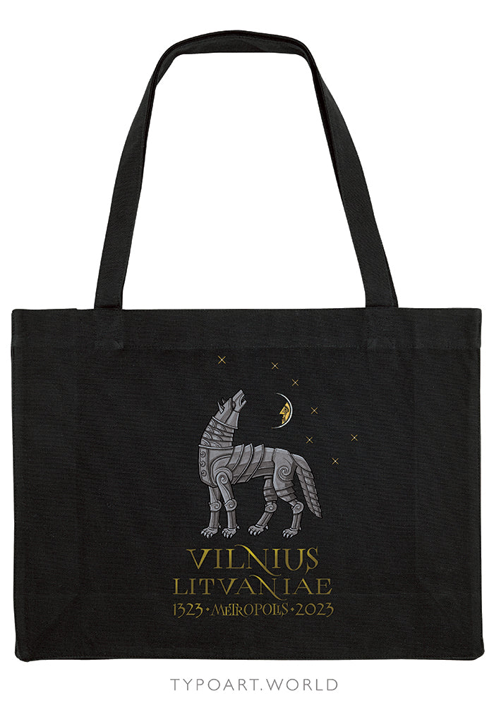 shopping bag iron wolf moon stars TYPOART