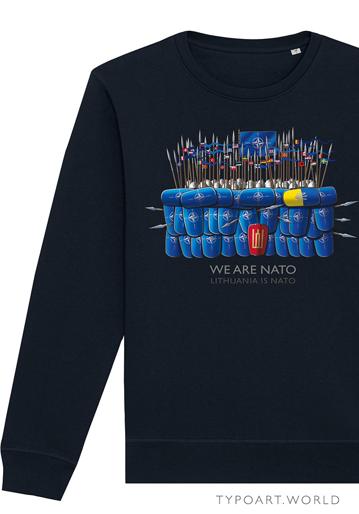 we are nato lithuania is nato sweatshirts ukraine pillars of gediminas typoart