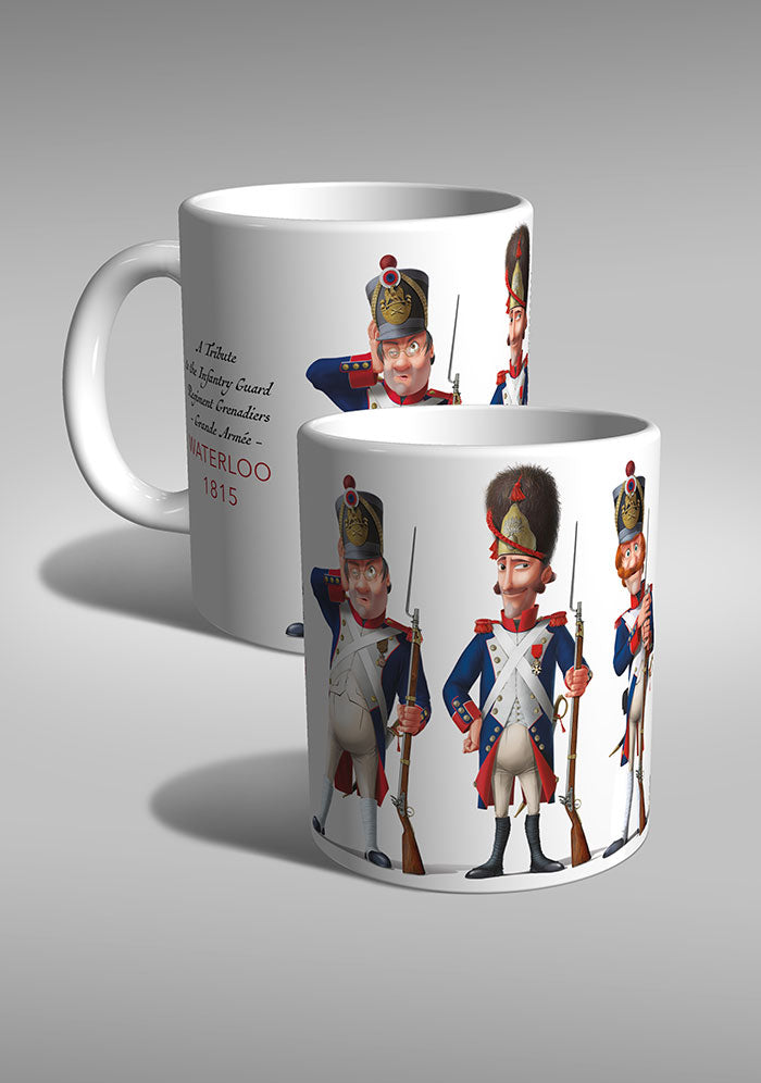 Grande Armée French Infantry Guard Regiment Grenadiers Battle Waterloo history TYPOART mug souvenir