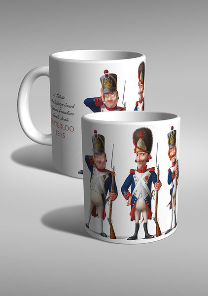 Grande Armée French Infantry Guard Regiment Grenadiers Battle Waterloo history TYPOART mug souvenir
