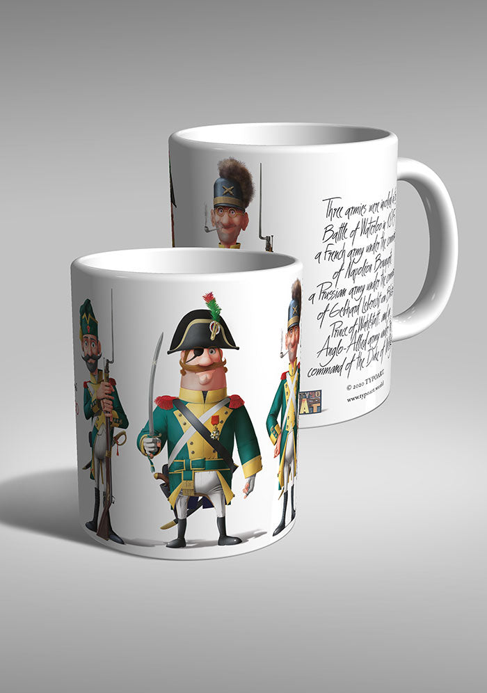 Irish Guards Battle Waterloo mug TYPOART