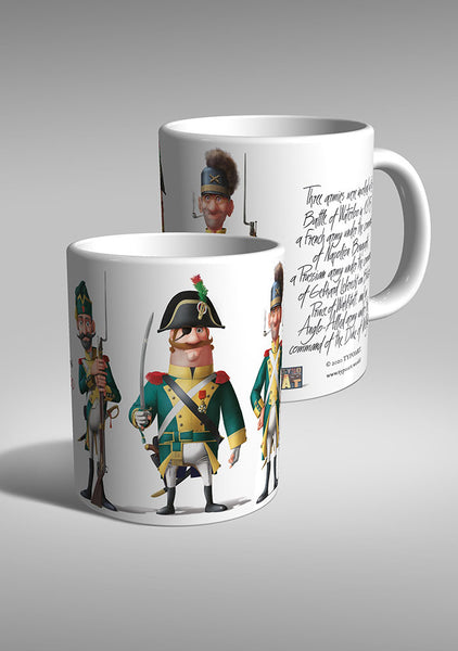 Irish Guards Battle Waterloo mug TYPOART