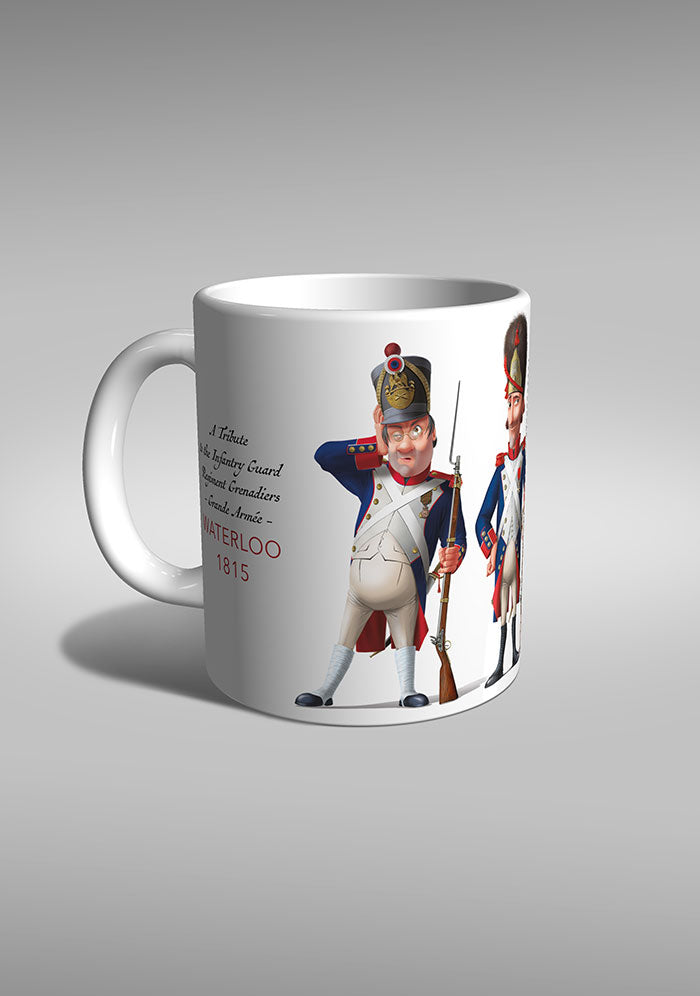Grande Armée French Infantry Guard Regiment Grenadiers Battle Waterloo history TYPOART mug souvenir