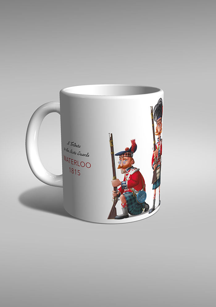 Scots Guards Battle Waterloo history TYPOART souvenirs mug