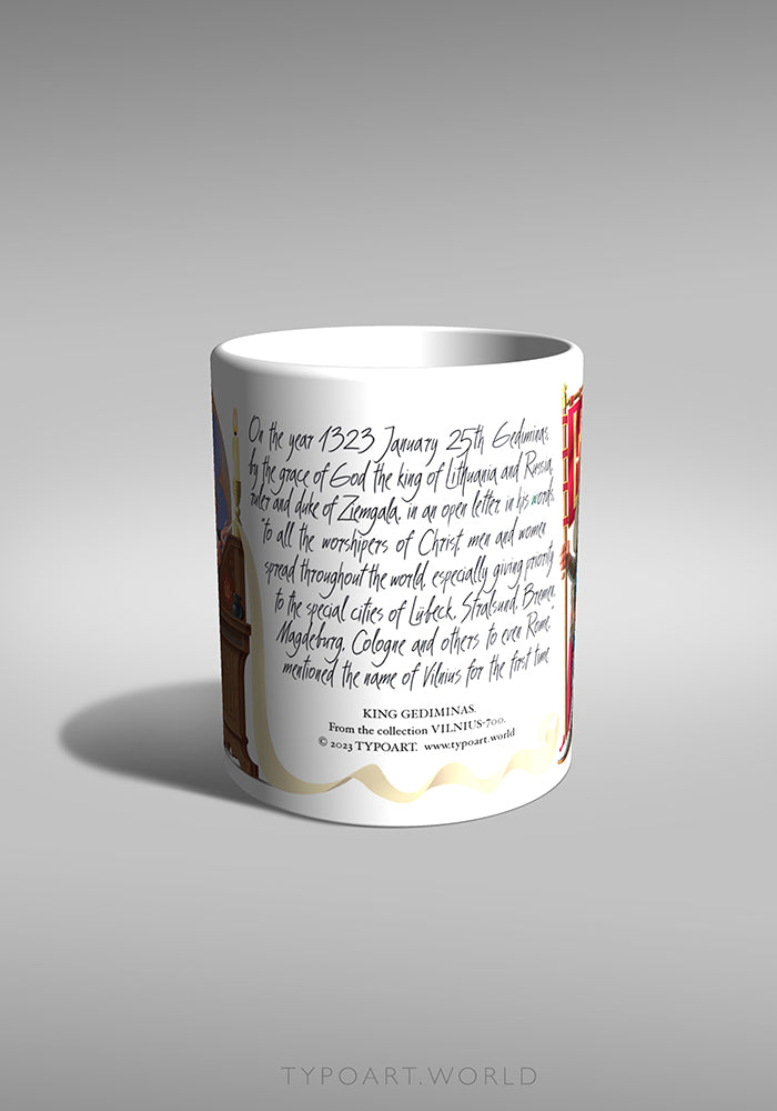 Letter of king Gediminas Vilnius 1323 mug TYPOART