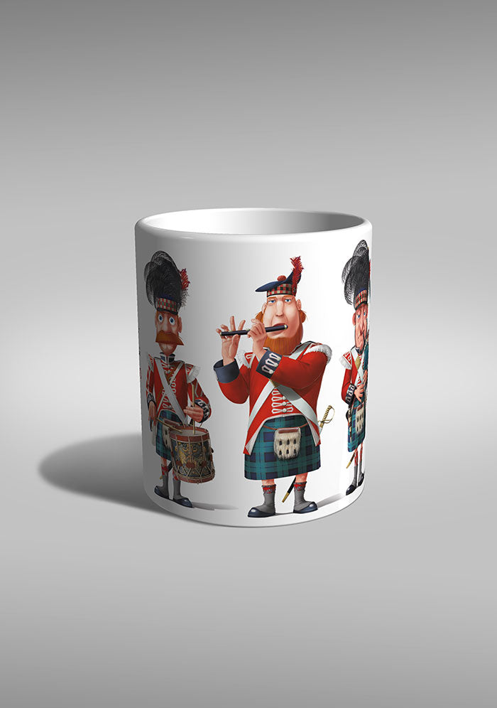 Band Scots Guards Battle Waterloo history TYPOART souvenirs mug