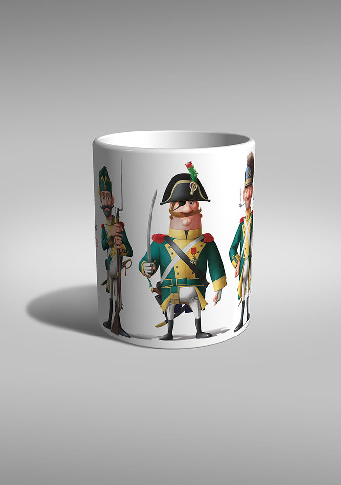 Irish Guards Battle Waterloo mug TYPOART