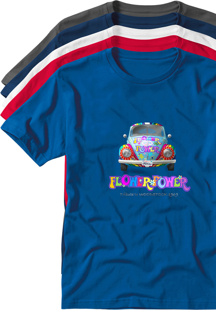HIPPIE VW BUG / T-Shirts / unisex for men, kids TYPOART store