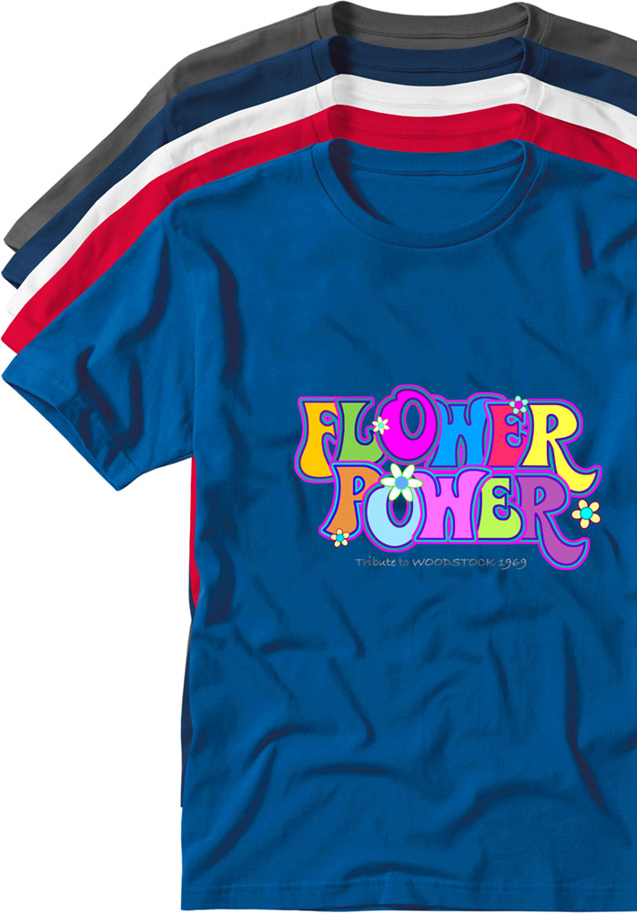 flower power T-shirts TYPOART