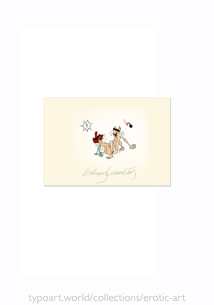 erotic art shunga spring pictures TYPOART Gediminas Leonavičius souvenirs