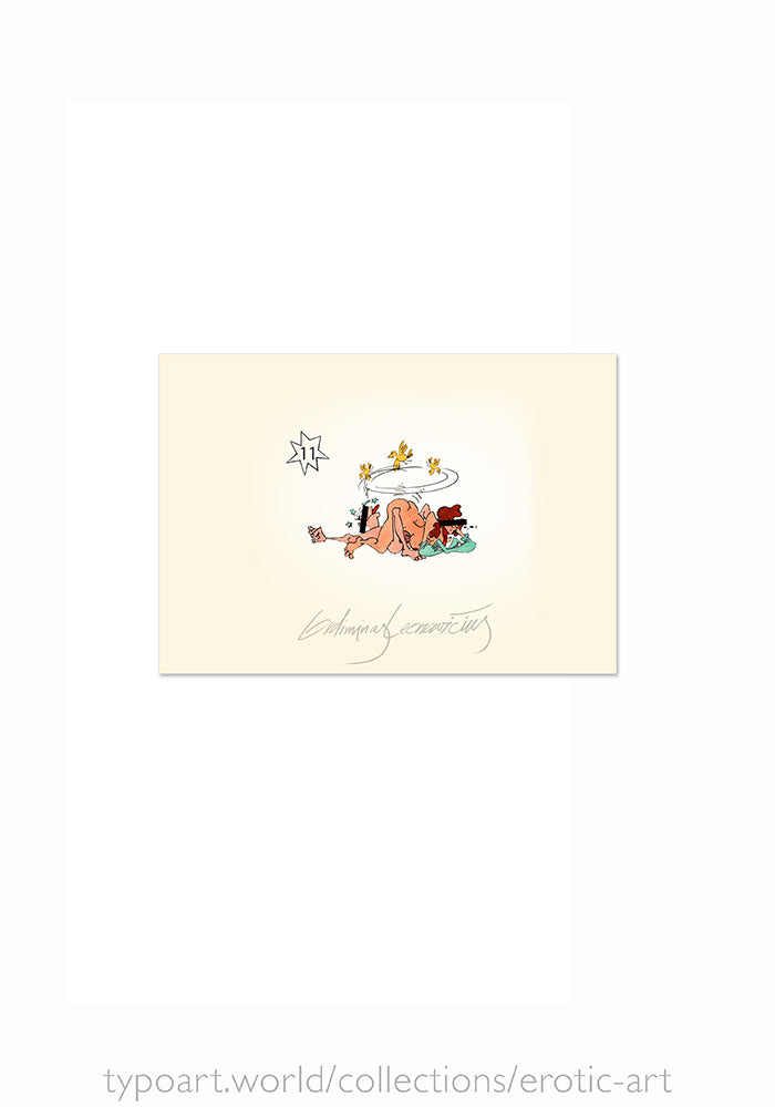 erotic art shunga spring pictures TYPOART Gediminas Leonavičius souvenirs