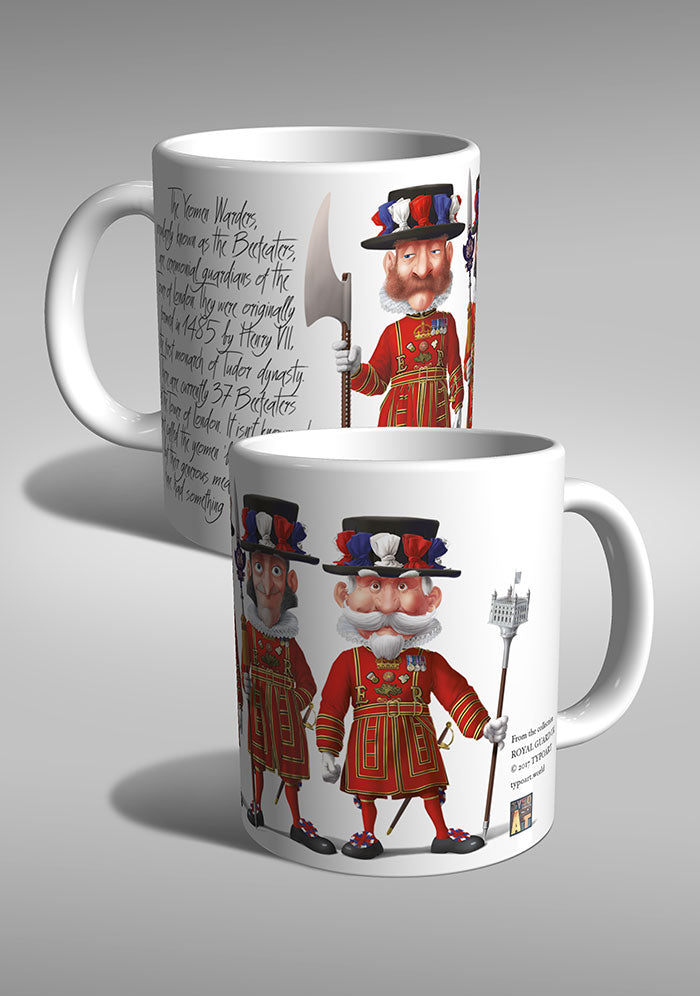 souvenir mug british royal guard uk yeomen warders beefeaters