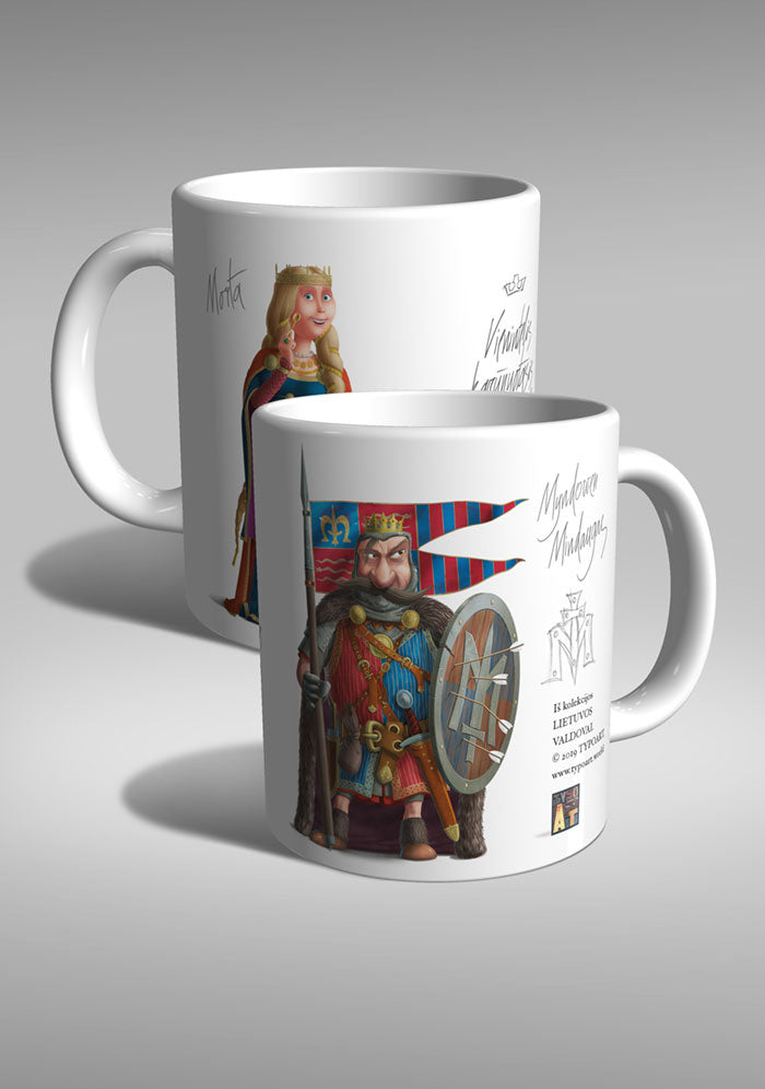 Mindaugas Morta King Queen history Lithuania souvenir mug TYPOART