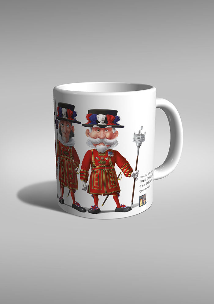souvenir mug british royal guard uk yeomen warders beefeaters