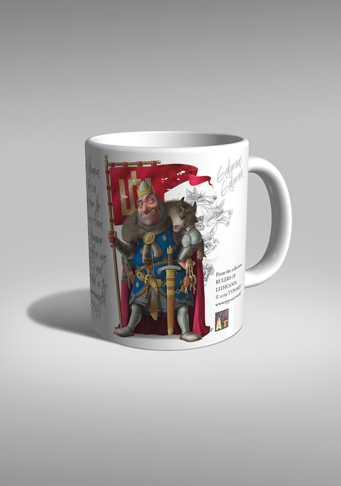 King Gediminas Lithuania daughter Aldona mug souvenir TYPOART