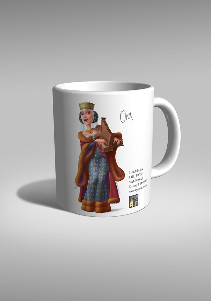 Ona Vytautas didysis suvenyras puodelis istorija LietuvaTYPOART