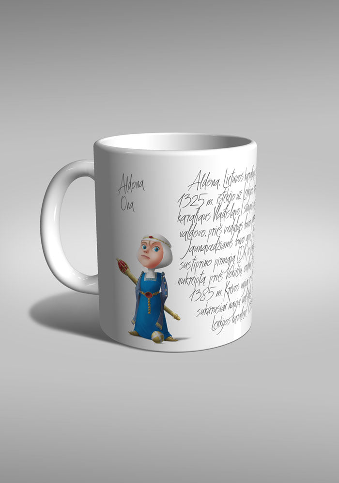 King Gediminas Lithuania daughter Aldona mug souvenir TYPOART