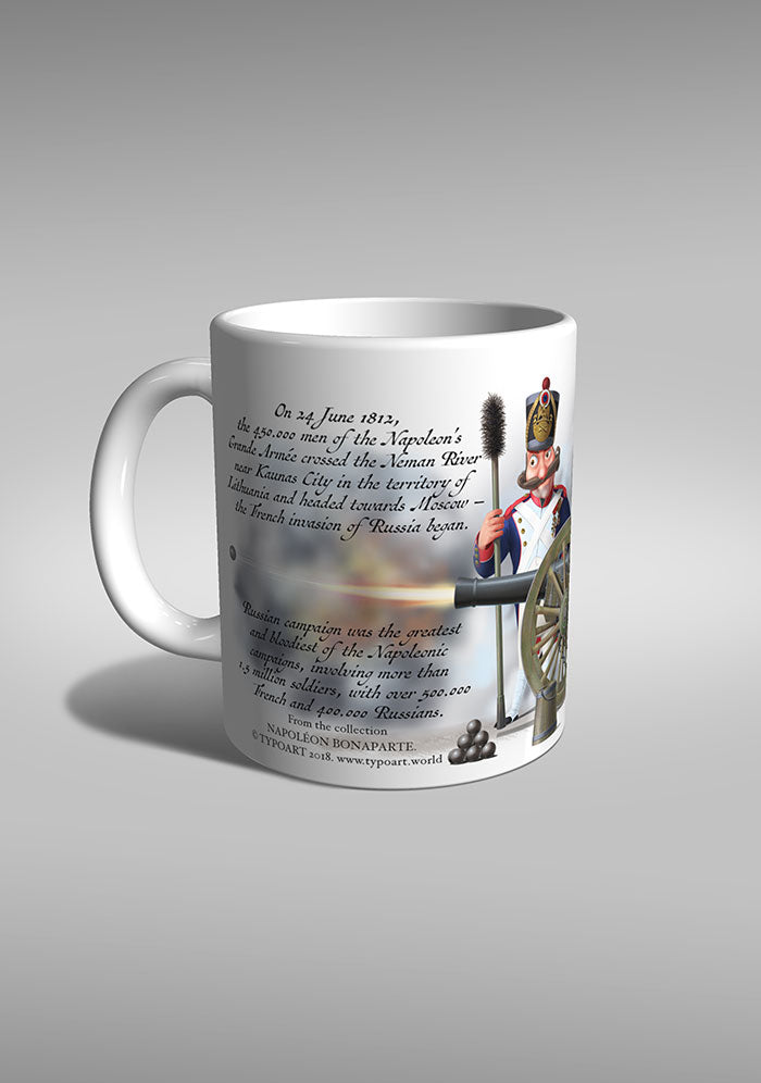 Napoleon Grande Armée Lithuania Russian campaign TYPOART souvenirs mug