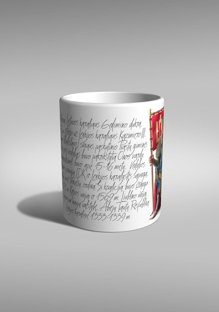 King Gediminas Lithuania daughter Aldona mug souvenir TYPOART