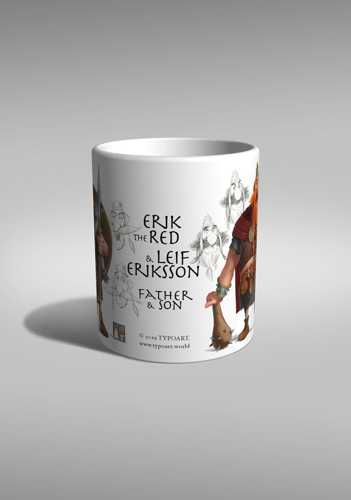 viking Erik Red Leif Erikson mug TYPOART