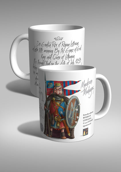 king Mindaugas Lithuania history middle ages TYPOART souvenirs  mug