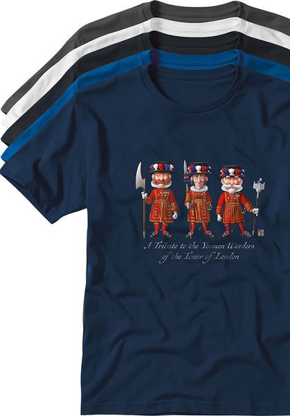 Yeomen Warders Tower London Beefeaters TYPOART souvenirs T-shirts