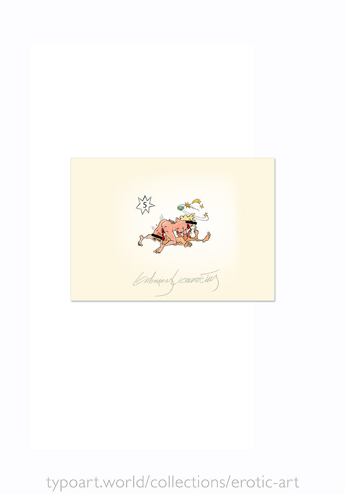 erotic art shunga spring pictures TYPOART Gediminas Leonavičius souvenirs