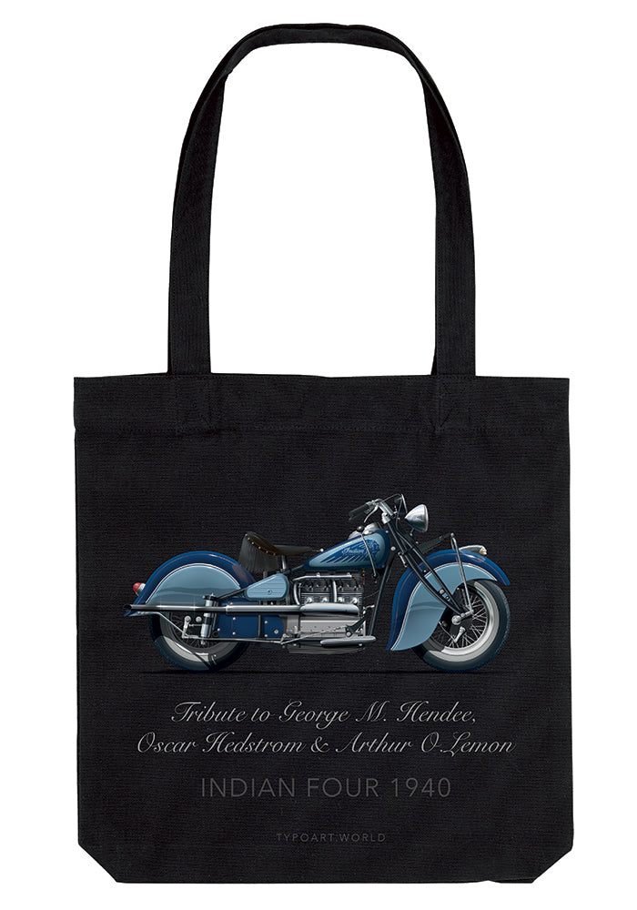 Indian 4 Motorcycle 1940 bag TYPOART souvenirs