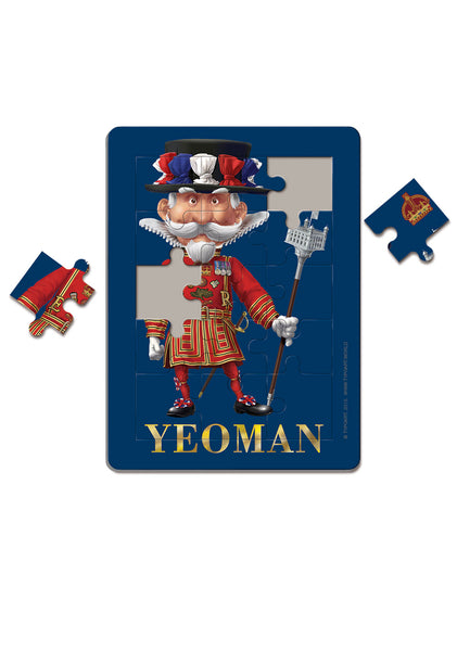 Yeoman Warder Beefeater British Royal Guard puzzle UK London souvenir TYPOART