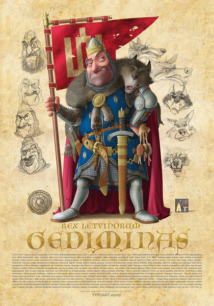 GEDIMINAS / Rex Letvinorum Ruthenorumque / Fine art print