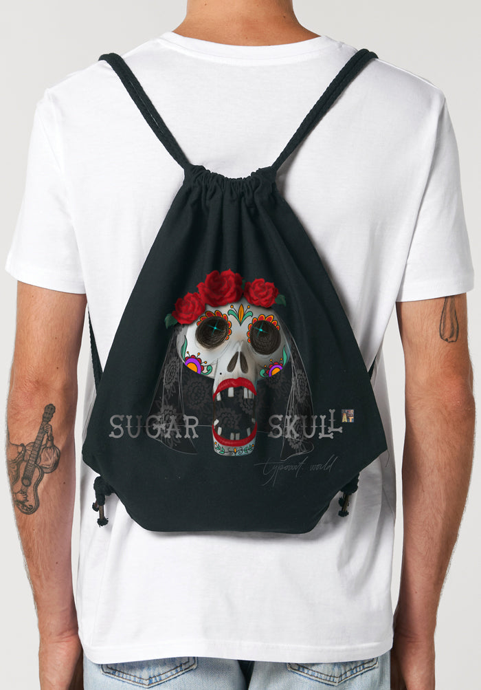 bride sugar skull gym bag TYPOART