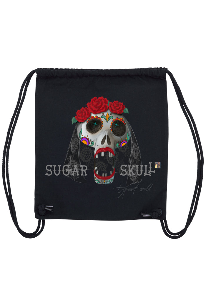 bride sugar skull gym bag TYPOART