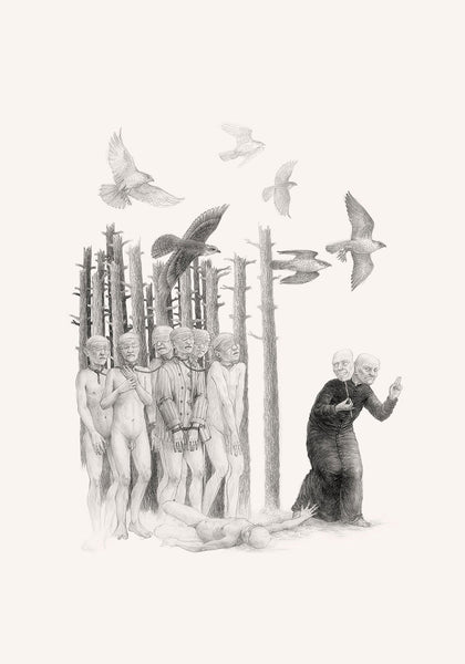 goat, drawing, original art, art print, artist Gediminas Leonavičius, Typoart