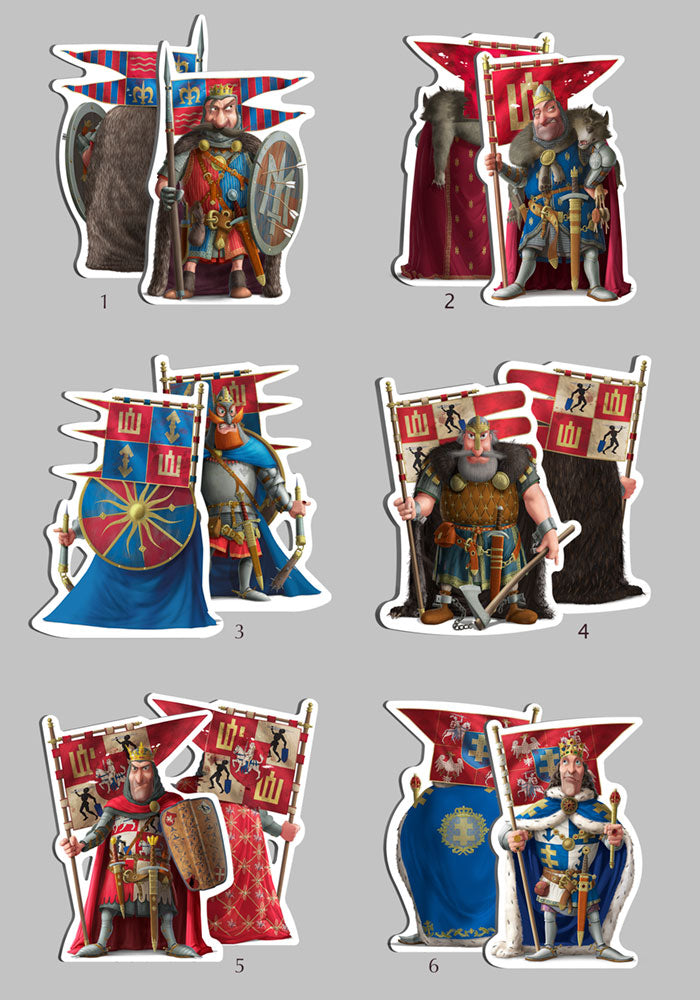 RULERS OF LITHUANIA / Set of 6 fridge magnets