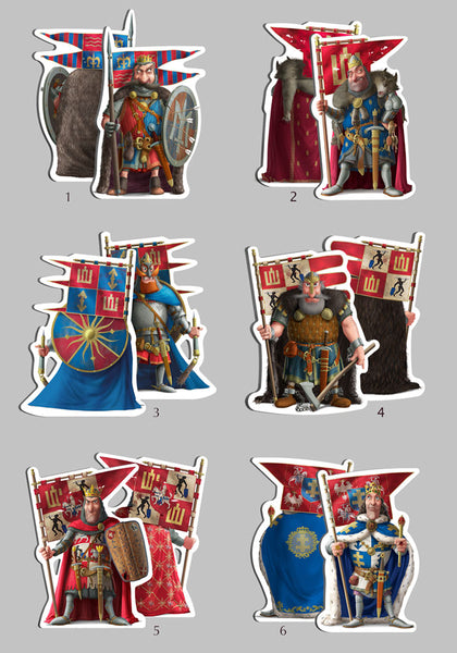 RULERS OF LITHUANIA / Set of 6 fridge magnets