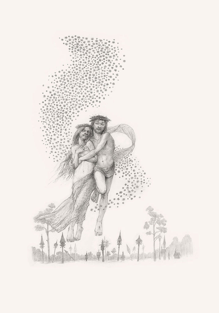 twisted dance, drawing, original art, art print, artist Gediminas Leonavičius, Typoart