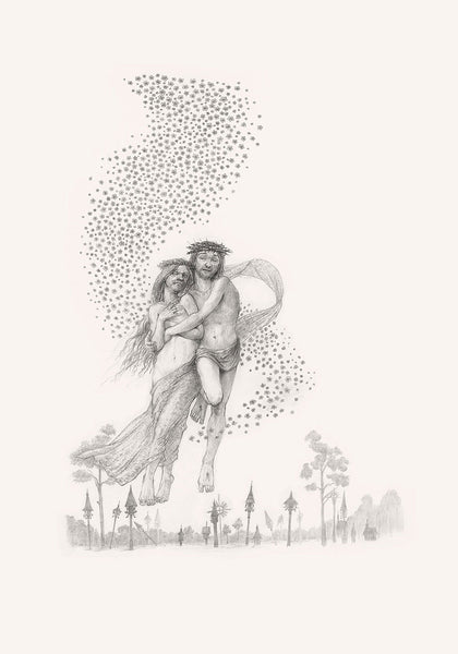 twisted dance, drawing, original art, art print, artist Gediminas Leonavičius, Typoart