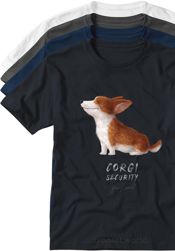 corgi security tshirts TYPOART