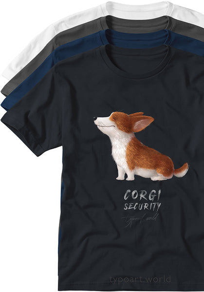 corgi security tshirts TYPOART