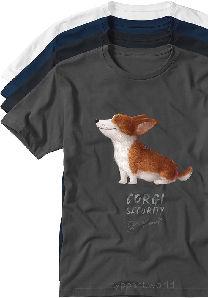 corgi security tshirts TYPOART