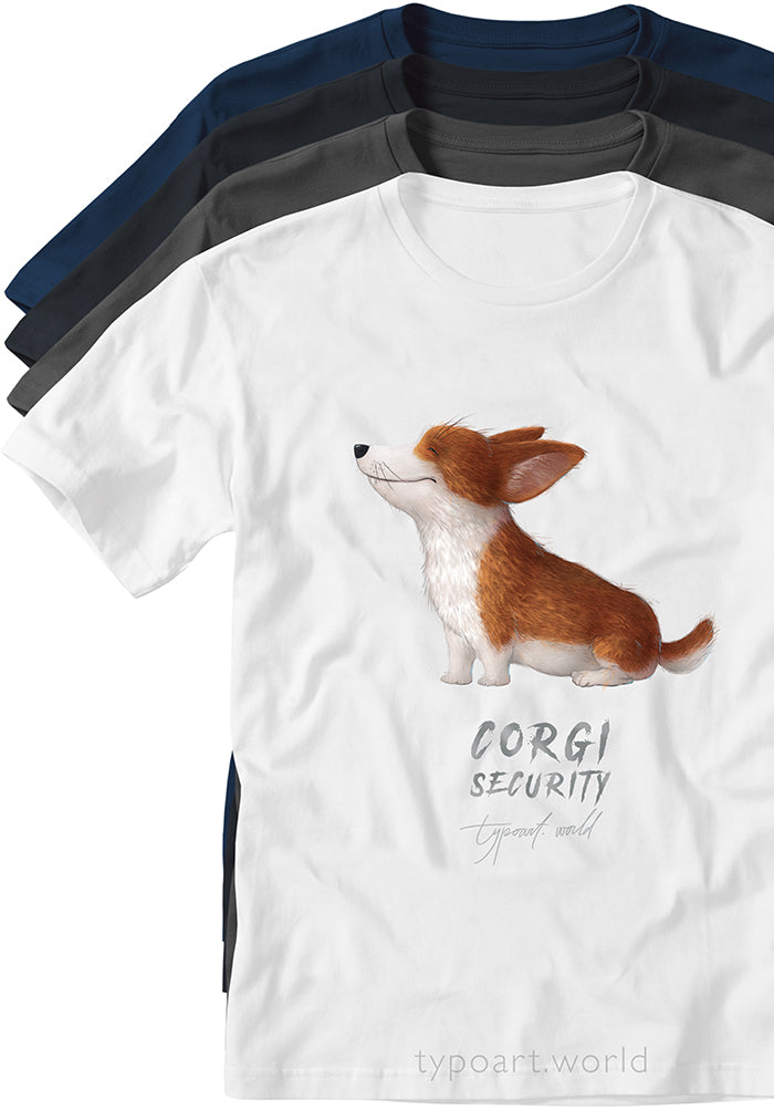 corgi security tshirts TYPOART