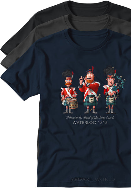 Band Scots Guards T-shirts TYPOART drawing
