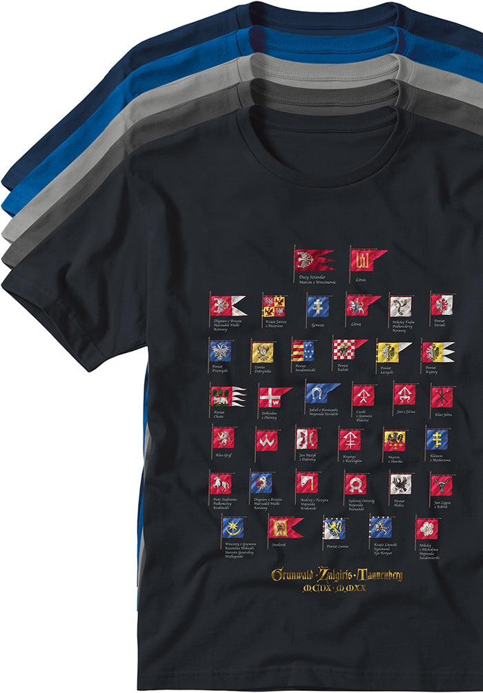 Grunwald Tannenberg Žalgiris battle Polska Litwa bandera flags T-shirts souvenirs TYPOART Lithuania