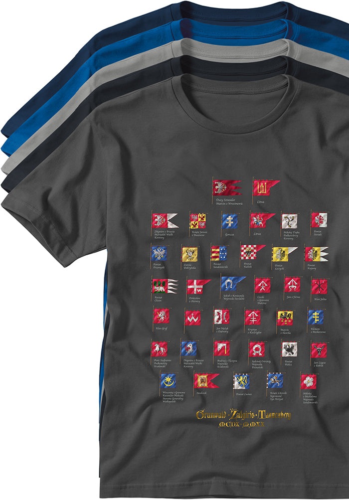 Grunwald Tannenberg Žalgiris battle Polska Litwa bandera flags T-shirts souvenirs TYPOART Lithuania