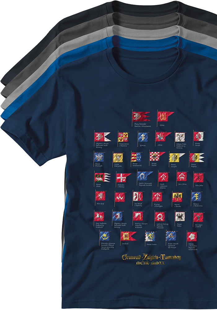Grunwald Tannenberg Žalgiris battle Polska Litwa bandera flags T-shirts souvenirs TYPOART Lithuania