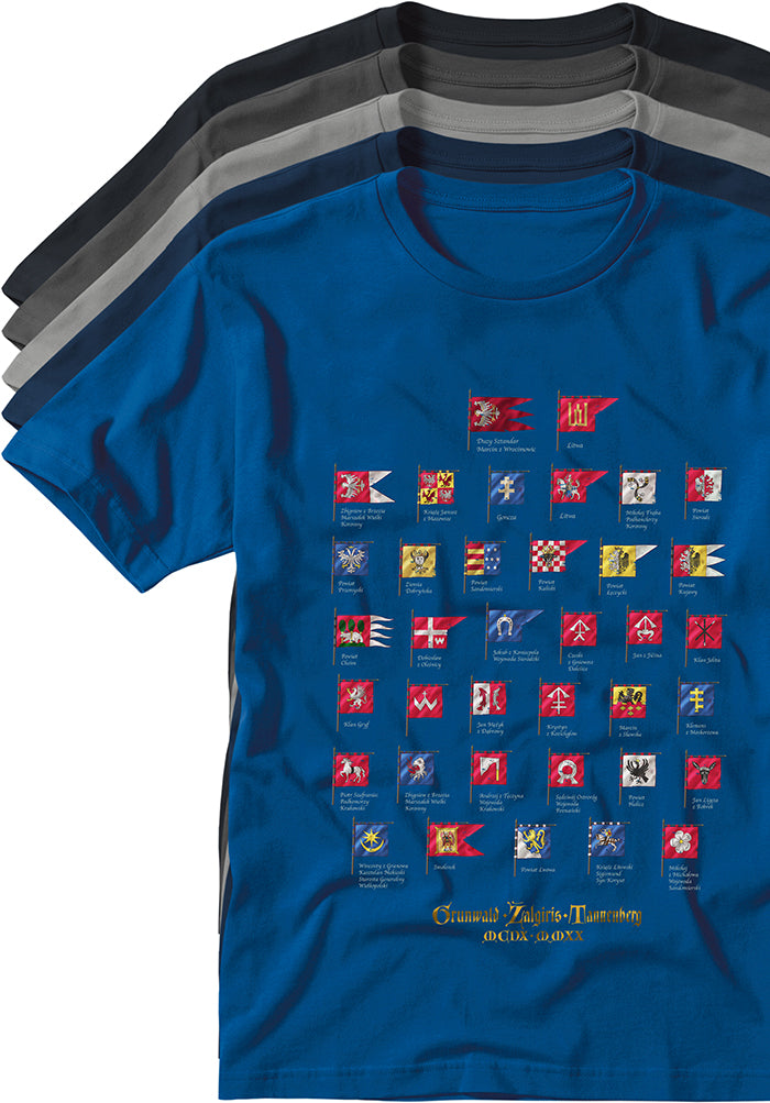 Grunwald Tannenberg Žalgiris battle Polska Litwa bandera flags T-shirts souvenirs TYPOART Lithuania