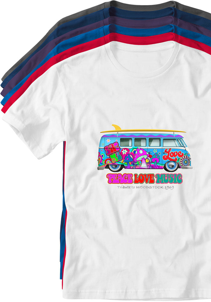 hipie bus peace love music TYPOART