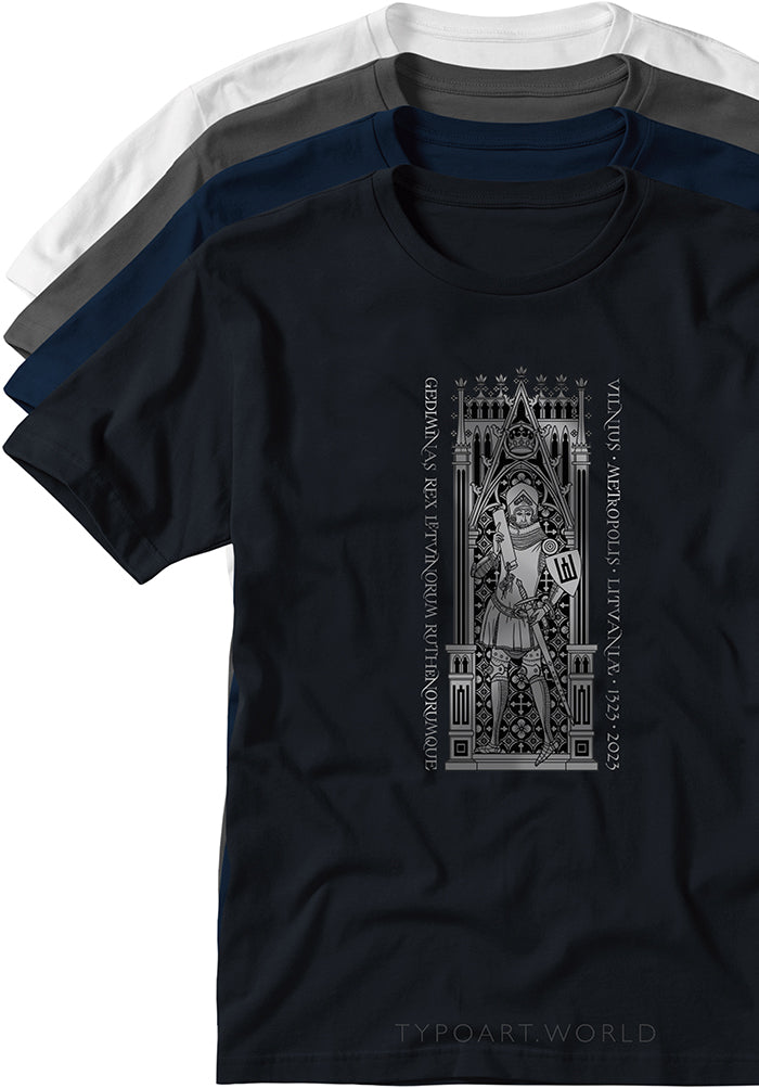 Gediminas king Lithuania Vilnius 1323 T-shirts TYPOART